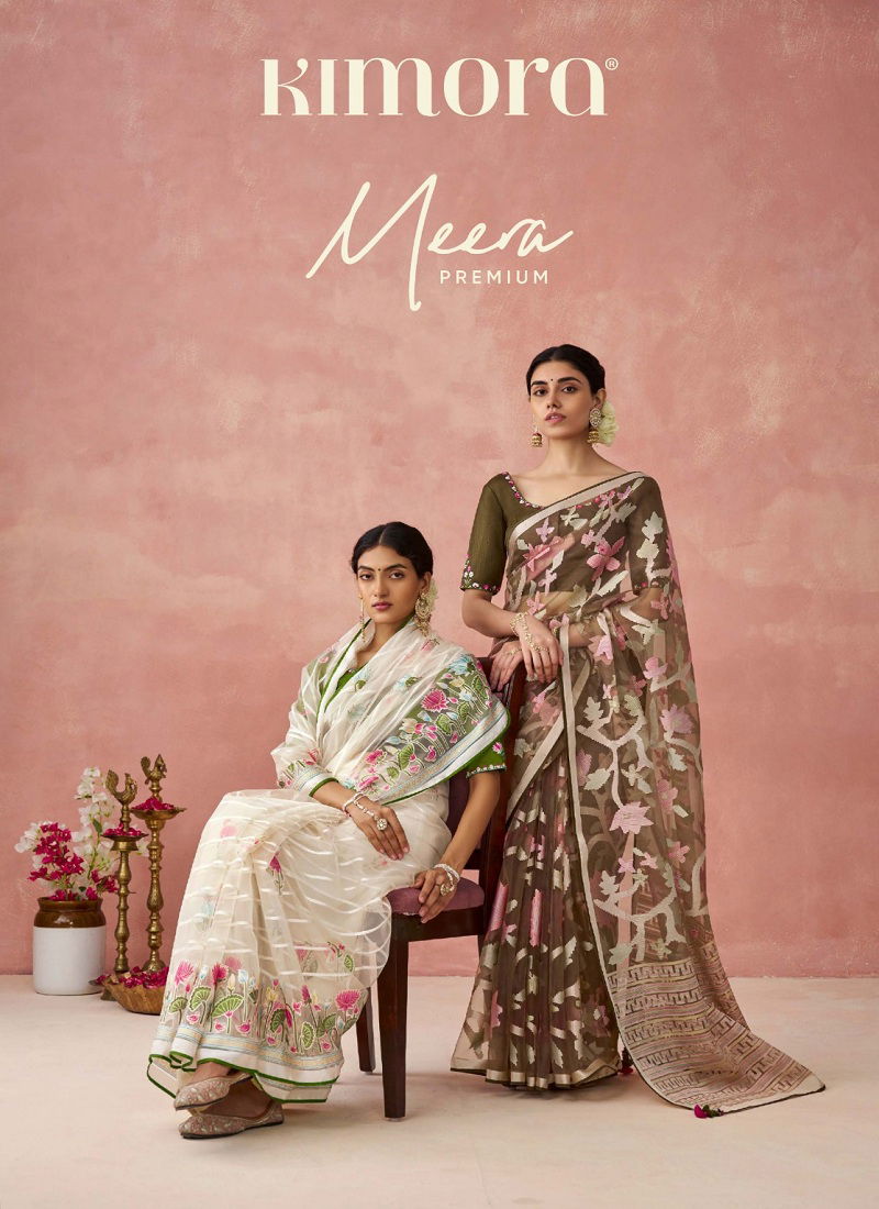 Meera Premium Vol 15 By Kimora Designer Brasso Organza Wholesale Saree In India Catalog